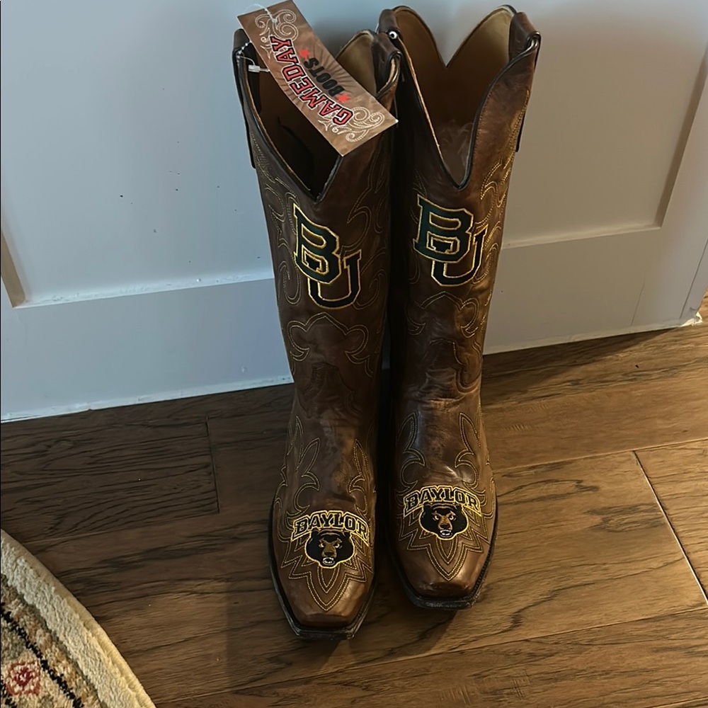 Baylor University Brown Cowboy Boots/unisex/women/men’s
